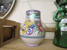 POOLE POTTERY VASE (CARTER STABLER ADAMS) CIRCA 1930S, WITH A FUCHSIA TYPE DESIGN, PROBABLY BY TRUDA
