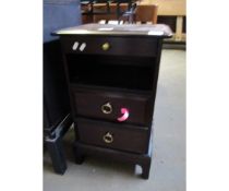 STAG MINSTREL SIDE CABINET WITH OPEN SHELF AND TWO DRAWERS