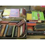 THREE BOXES OF BOOKS, MOSTLY WITH DECORATIVE BINDINGS