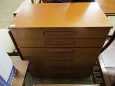 RETRO TEAK SCHREIBER SIX DRAWER CHEST