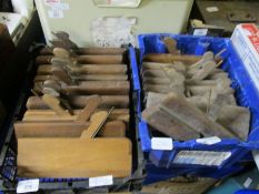 TWO BOXES OF MIXED MOULDING PLANES ETC