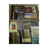TWO BOXES OF BOOKS ETC