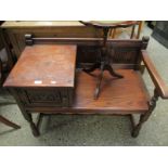 OLD CHARM TELEPHONE TABLE WITH BUILT IN CUPBOARD