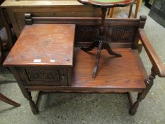 OLD CHARM TELEPHONE TABLE WITH BUILT IN CUPBOARD