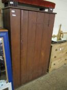 19TH CENTURY PAINTED PINE SINGLE DOOR HOUSEKEEPER'S TYPE CUPBOARD