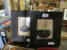 PAIR OF 19TH CENTURY FRAMED PORTRAITS OF A LADY AND GENT