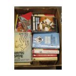 BOX CONTAINING CRIME AND FICTION HARDBACK BOOKS