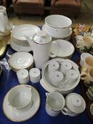 QUANTITY OF THOMAS JERMANY WHITE AND GILDED RIM TEA/DINNER WARES