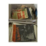 TWO BOXES OF EPHEMERA, SHEET MUSIC ETC