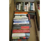 TWO BOXES OF WAR AND MILITARY BOOKS