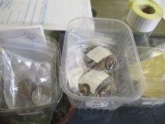 THREE PLASTIC TUBS CONTAINING MIXED COINAGE