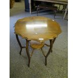 EDWARDIAN MAHOGANY CIRCULAR SHAPED TOP SIX LEGGED OCCASIONAL TABLE