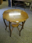 EDWARDIAN MAHOGANY CIRCULAR SHAPED TOP SIX LEGGED OCCASIONAL TABLE