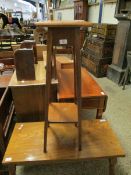 OAK SQUARE TOP TWO TIER PLANT STAND