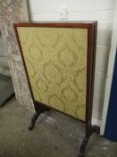 19TH CENTURY MAHOGANY ADJUSTABLE SCREEN