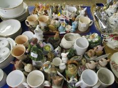 TWO TRAYS CONTAINING ORNAMENTS TO INCLUDE MAINLY RABBITS ETC