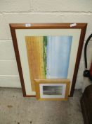 D TUFNELL FRAMED WATERCOLOUR AND TWO FURTHER PASTELS (3)