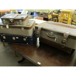 FIVE VARYING SIZED SUITCASES TO INCLUDE THREE REVELATION SUITCASES