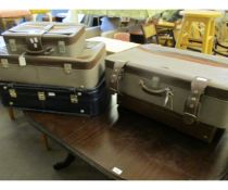 FIVE VARYING SIZED SUITCASES TO INCLUDE THREE REVELATION SUITCASES