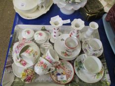 TRAY CONTAINING PART DRESSING TABLE SET, CUPS AND SAUCERS ETC