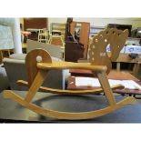 PINE FRAMED ROCKING HORSE