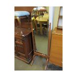 TEAK FRAMED CHEVAL MIRROR