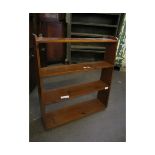 PINE FRAMED TWO FIXED SHELF BOOKCASE