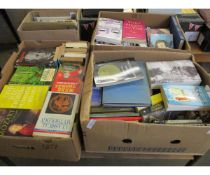 THREE BOXES OF BOOKS TO INCLUDE PAPERBACKS ETC