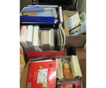 FOUR BOXES CONTAINING BOOKS, HISTORY BOOKS ETC