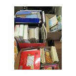 FOUR BOXES CONTAINING BOOKS, HISTORY BOOKS ETC