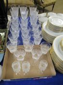 PART SET OF WATERFORD HOBNAIL CUT GLASSES