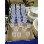 PART SET OF WATERFORD HOBNAIL CUT GLASSES