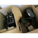 VARIOUS BINOCULARS, VINTAGE PROJECTOR ETC