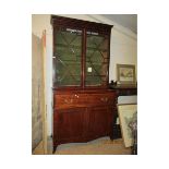 EARLY 19TH CENTURY MAHOGANY SECRETAIRE BOOKCASE