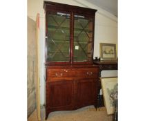 EARLY 19TH CENTURY MAHOGANY SECRETAIRE BOOKCASE