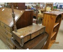 19TH CENTURY MAHOGANY TOILET MIRROR (MIRROR MISSING)