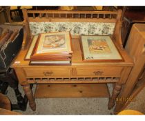 VICTORIAN PINE TILE BACK WASH STAND