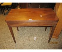 19TH CENTURY MAHOGANY FOLD TOP TEA TABLE