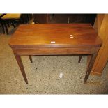 19TH CENTURY MAHOGANY FOLD TOP TEA TABLE