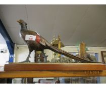 COLD PAINTED CAST METAL PHEASANT TABLE LIGHTER