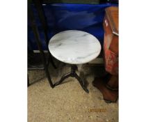 MARBLE TOP PEDESTAL TABLE