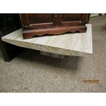 FAUX MARBLE TOP LARGE COFFEE TABLE