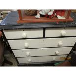 PAINTED FIVE DRAWER CHEST