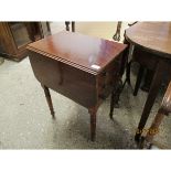 19TH CENTURY MAHOGANY DROP FLAP WORK TABLE