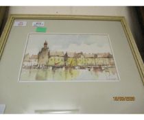 WILLIAM HENRY FORD, SIGNED WATERCOLOUR, GREAT YARMOUTH, 15 X 23CM