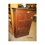 OAK PANEL FRONT CORNER CUPBOARD