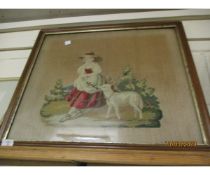 VICTORIAN GROSPOINT WOOL PICTURE