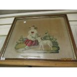 VICTORIAN GROSPOINT WOOL PICTURE