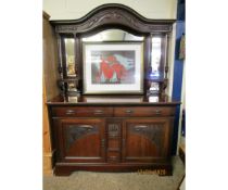 EARLY 20TH CENTURY MAHOGANY MIRROR BACK SIDEBOARD