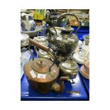 SILVER PLATED KETTLE ON STAND